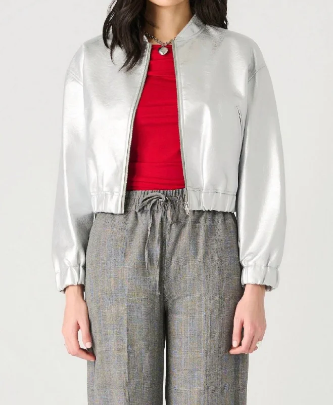 Meteorite Bomber Jacket In SilverCultural Jackets