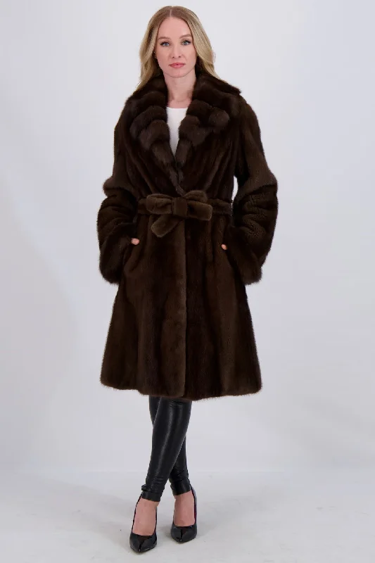 MINK JACKET WITH SABLEFlannel Jackets