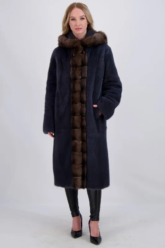 MINK PARKA WITH SABLE TRIMThermal Jackets