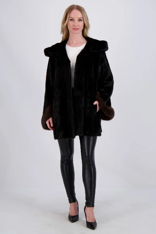 MINK PARKA WITH SABLE TRIMDown Jackets