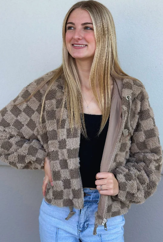 MOCHA TEDDY BEAR JACKETSequined Jackets