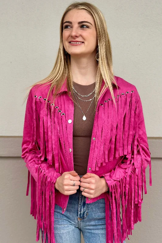 PINK READY TO RODEO JACKETRain Jackets