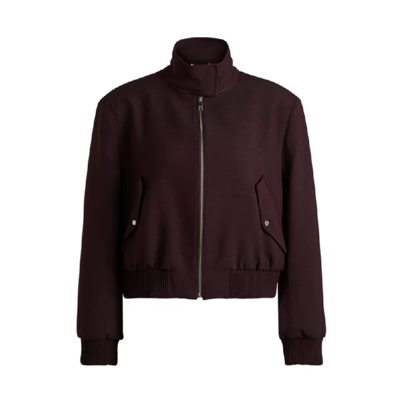 Relaxed-fit zip-up jacket in melange twillSkateboard Jackets