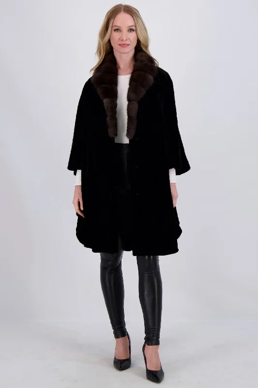 SHEARED MINK JACKET W/ SABLEWinter Jackets