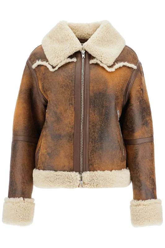 Stand Studio Women's Lessie Faux Shearling JacketCollege Jackets