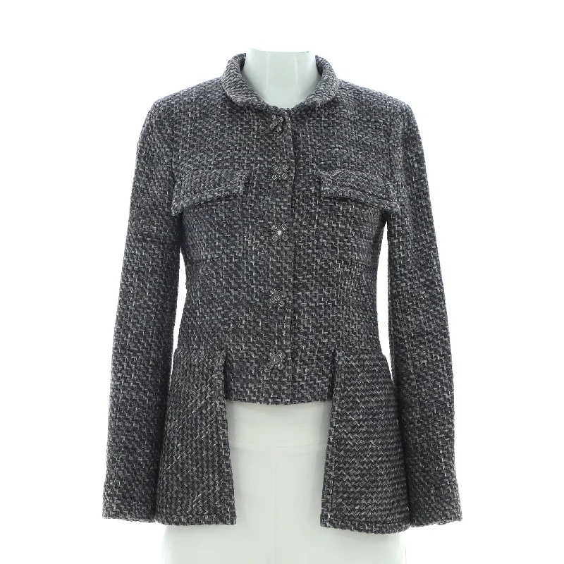 Women's Two Pocket Stand Collar Jacket TweedTrench Coats