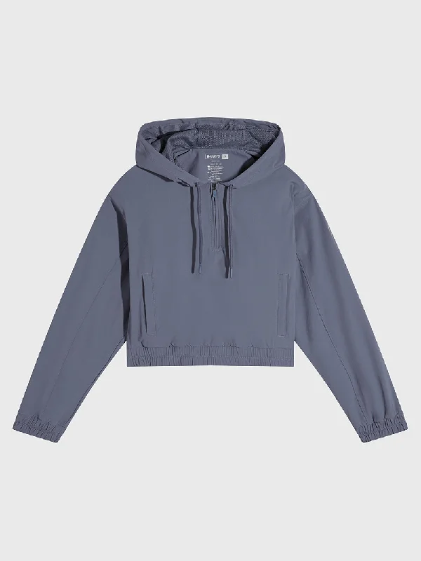 Alpaca Knit TopsBARRY'S DUSTY BLUE 1/2 ZIP WINDBREAKER