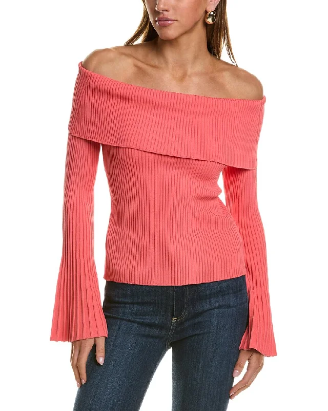 Collaborative Knit TopsBCBGMAXAZRIA Off Shoulder Sweater