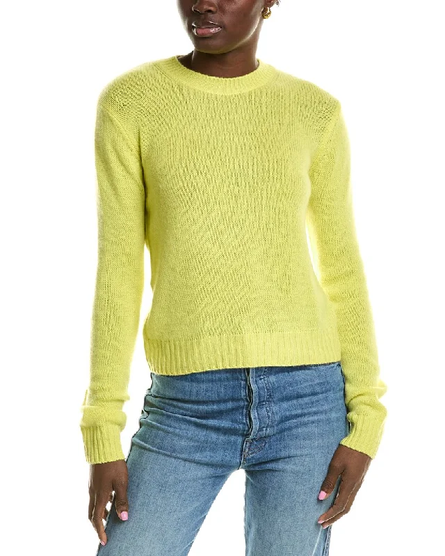 Ribbed Cuff Knit TopsEnza Costa Cashmere Sweater