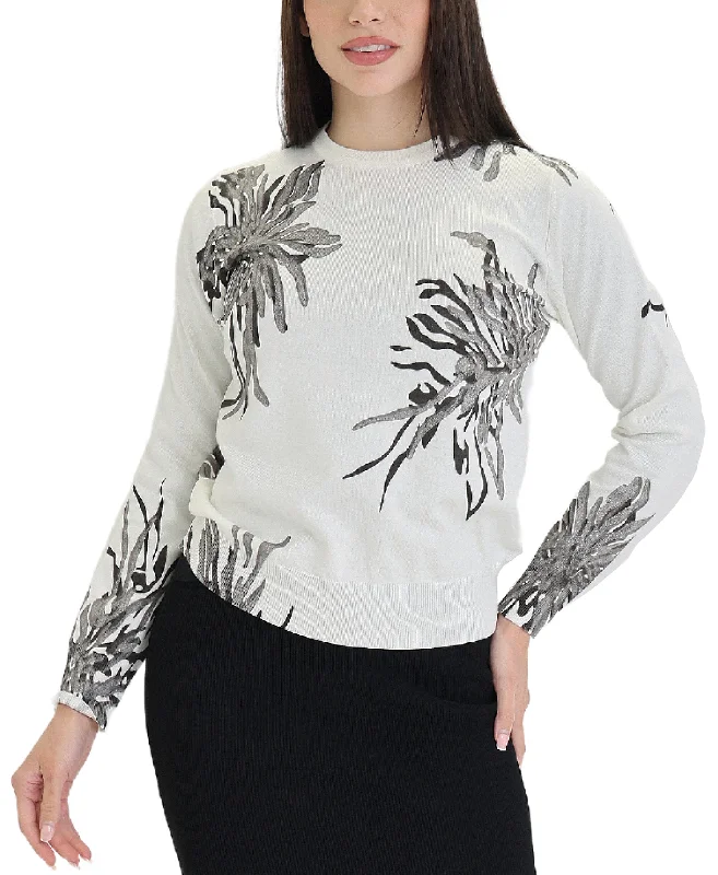 Plush Knit TopsFloral Print Sweater