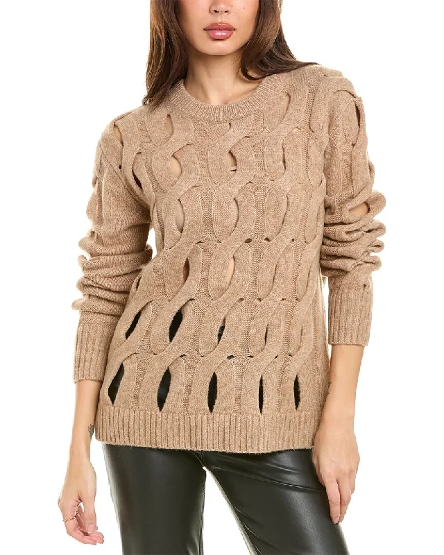 Hiking Knit TopsHelmut Lang Iha Twisted Wool-Blend Sweater