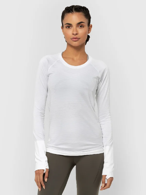 Polyester Knit TopsLULULEMON WHITE SWIFTLY TECH LS