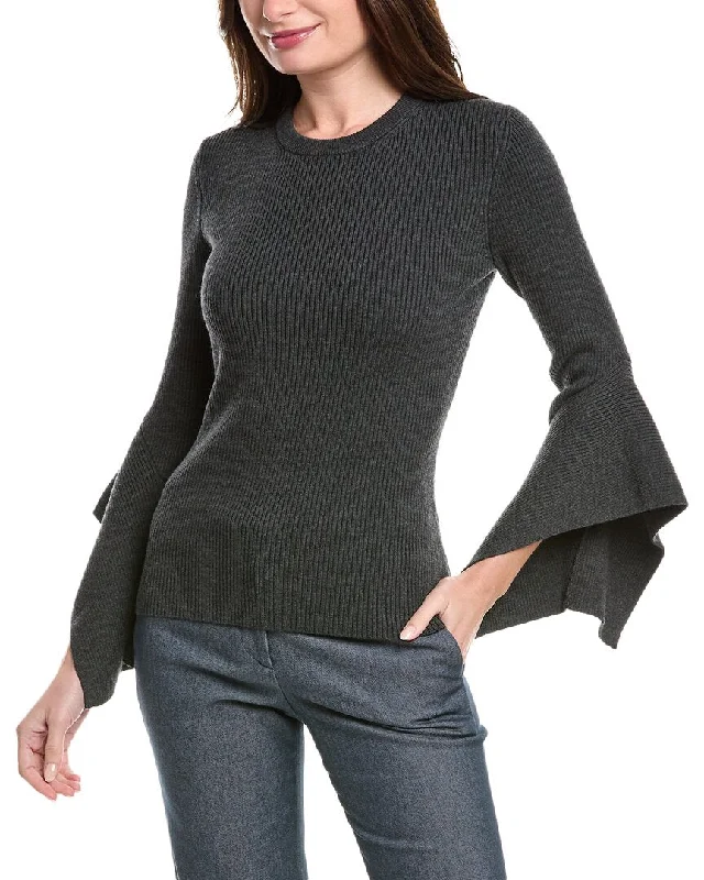 Luxury Knit TopsMichael Kors Collection Flare Sleeve Wool-Blend Sweater