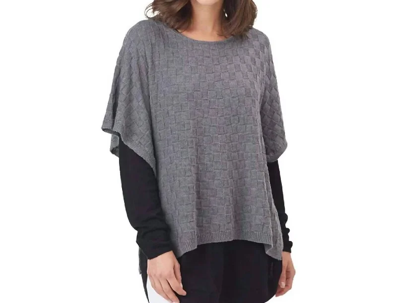 Formal Knit TopsParker Poncho In Gray