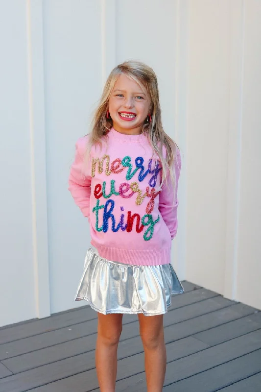 Layered Knit TopsQueen of Sparkles Youth Merry Everything Sweater