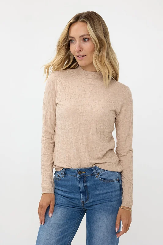 Athletic Knit TopsSolid Jacquard Sweater Top