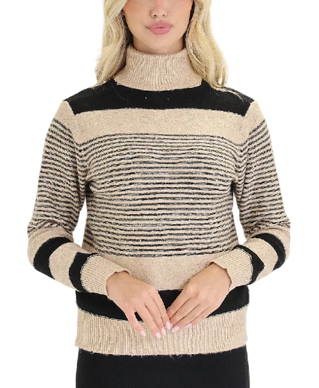 Lace Knit TopsStripe Shimmer & Sequin Sweater