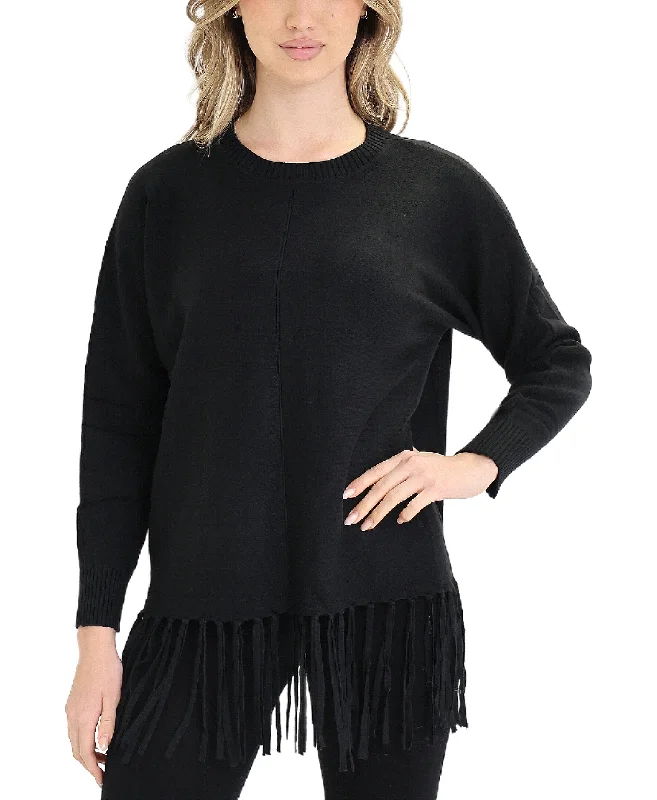 Organic Cotton Knit TopsSweater w/ Fringe Bottom