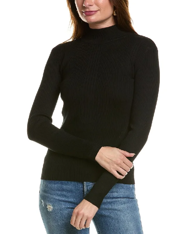 Fishing Knit TopsT Tahari Mock Neck Sweater