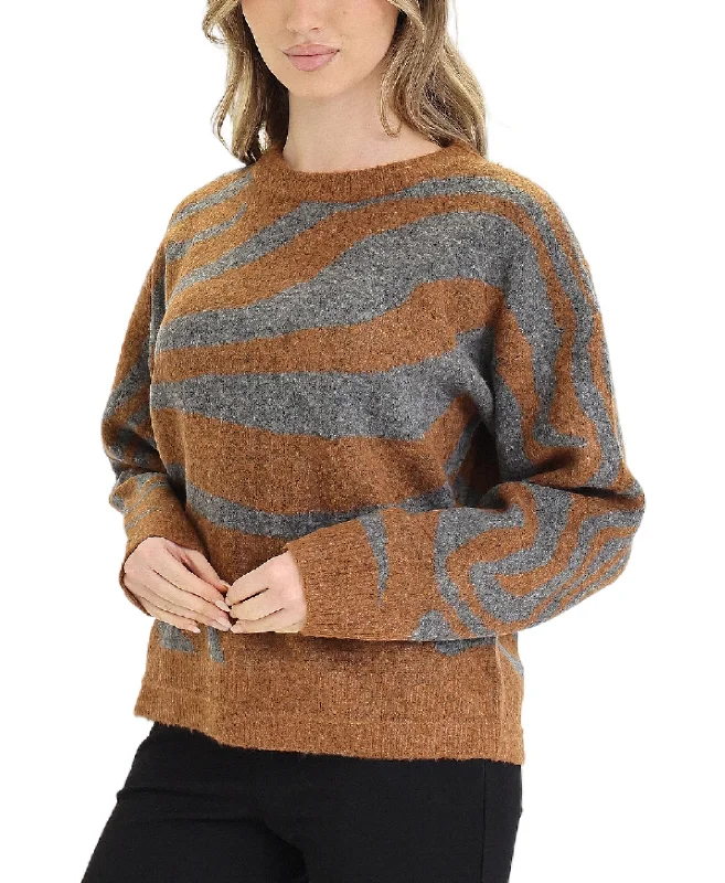 Alpaca Knit TopsWave Print Sweater